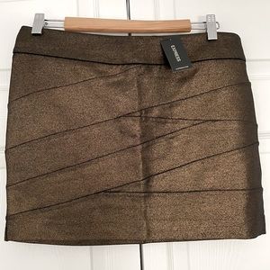 Express metallic miniskirt Bronze